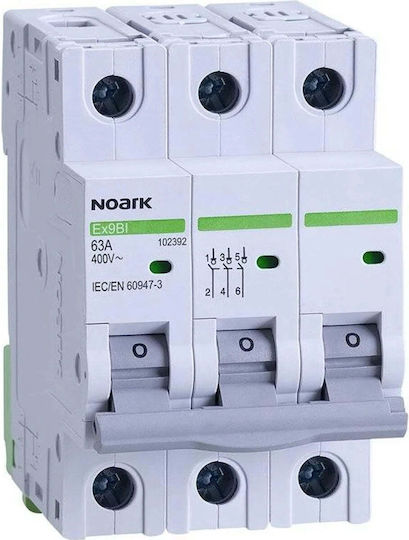 Noark Ex9BI Tripolar Buton de comutare 63A