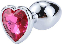 LateToBed AfterDark Anal Plug & Heart Jewel Анална тапа Medium Rose Coral