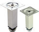 FFG Metallic Furniture Leg Suitable for Couch / Cupboard / Wardrobe 2.5x2.5x15cm Nickel Matt