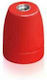 Panafan Power Socket with Socket E27 in Red color Set 1pcs 15-00150-14
