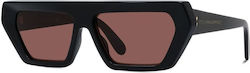 Stella McCartney Γυαλιά Ηλίου Μαύρα με Κοκκάλινο Σκελετό Stella McCartney Γυαλιά Ηλίου Μαύρα με Κοκκάλινο Σκελετό