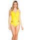 Fashion Style One-Piece Swimsuit Yellow