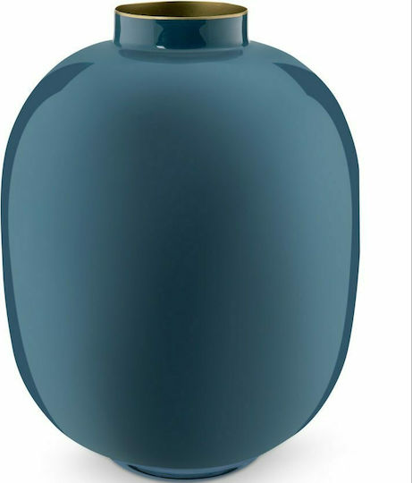 PiP Studio Διακοσμητικό Βάζο Metallisch Blue 24x32cm 1Stück