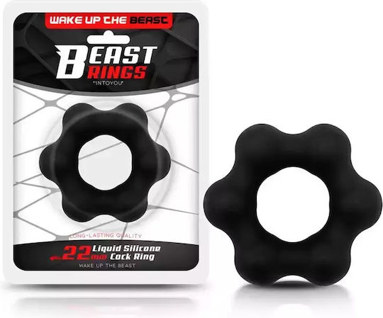 IntoYou Liquid Silicone Cock Ring 2.2 cm Black