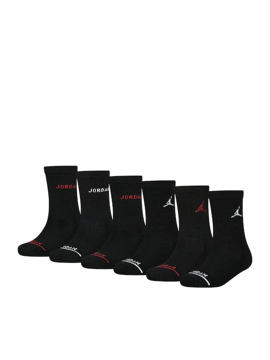 Jordan Athletic Kids' Long Socks Black 6 Pairs