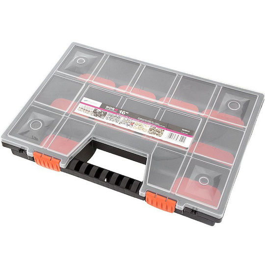 Organizator pentru Compartimentul de Unelte 15 Locuri cu Compartimente Reglabile Neagră 39x29x6.5cm.