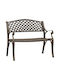Bench Outdoor Metal Brown 102x50x83cm