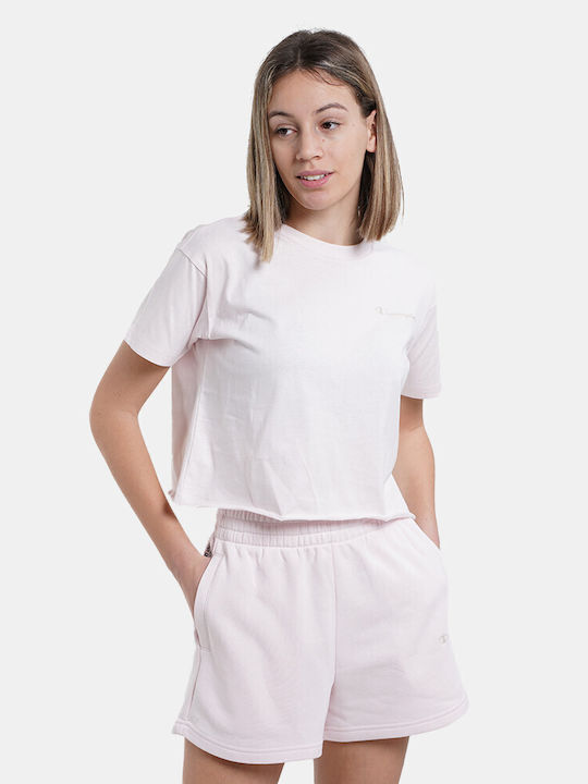 Champion Women's Athletic Cotton Blouse Short Sleeve White