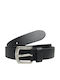 40381 Herren Gürtel Leder Schwarz