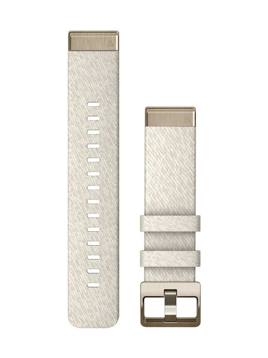 Garmin QuickFit 20 Каишка Cream Heathered Nylon with Cream Gold Hardware (Fenix 5S/5S Plus/6S/6S Pro/7S/7S Pro/8 (43mm)) Garmin QuickFit 20 Каишка Cream Heathered Nylon with Cream Gold Hardware (Fenix 5S/5S Plus/6S/6S Pro/7S/7S Pro/8 (43mm))