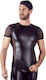 Nek Nek Sexy Herren Top Glänzendes, mattes Hemd Black