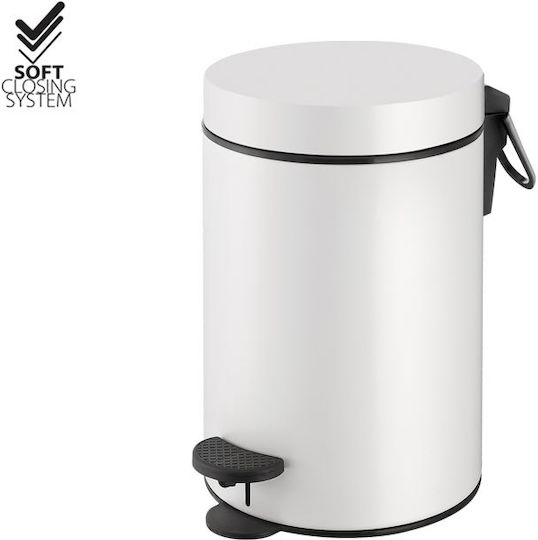 Sanco Inox Bathroom Basket Soft Close 3lt White