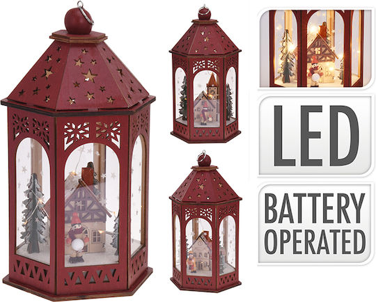 Zaros Χριστоулгенски свещи и свещници Lattern Червен На батерия 31x17см.