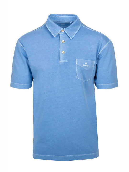 Gant Ανδρικό T-shirt Polo Μπλε