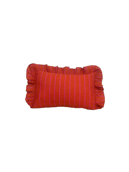 Linea Home Μαξιλαροθήκη Oxford Κόκκινο Φουξ 48x68εκ.