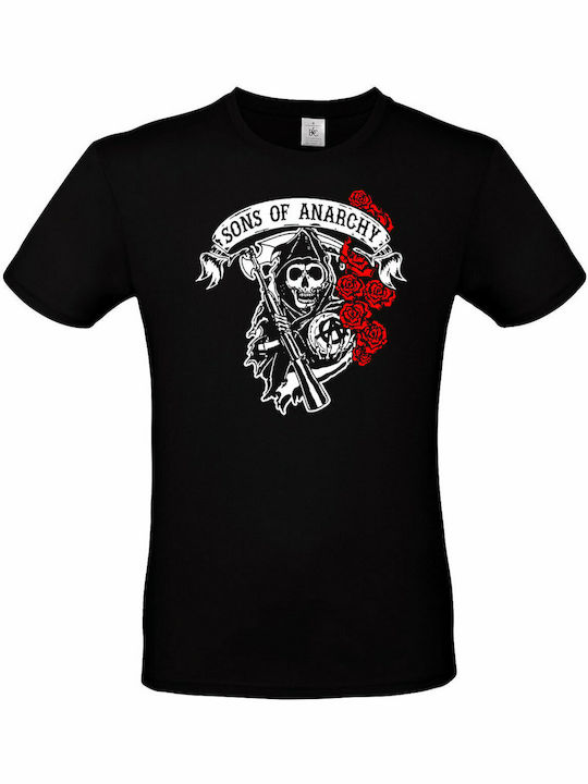 B&C Samcro - Roses Tricou Fii de Anarhie Negru Bumbac