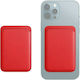 MagSafe Kartenhülle Leder für iPhone 12 / 12 Mini / 12 Pro / 12 Pro Max in Roter Farbe