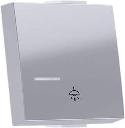 Aca Modys Lichtschalterplatte in Silber Farbe 1...