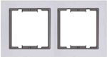 Mutlusan Elitra Plus Horizontal Switch Frame 2-Slots Silver 11792/O