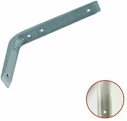 Heavy-Duty Aluminum Corner Shelf Silver 150x125mm 580103.0003