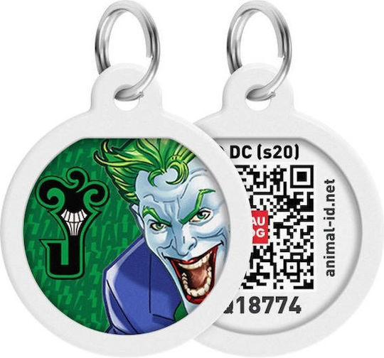 WauDog Joker Dog ID Circular Smart ID Metal 2.5x2.5cm
