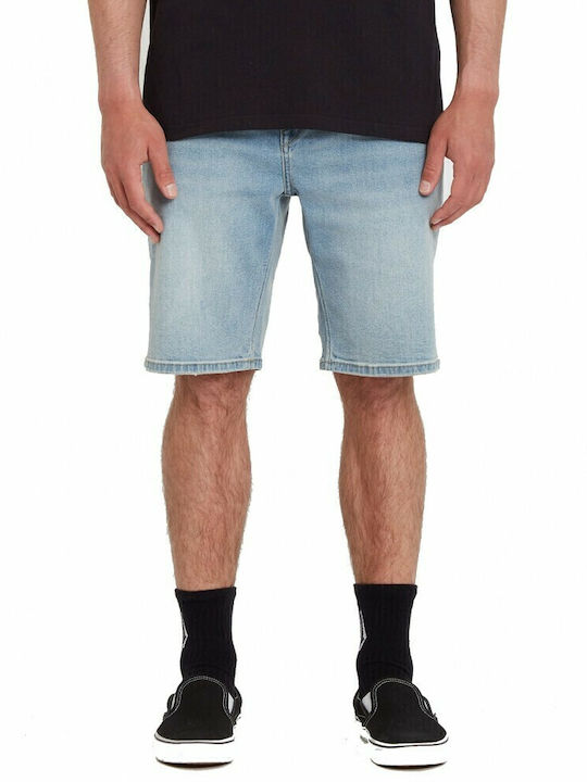 Volcom Solver Ανδρική Βερμούδα Τζιν Γαλάζια