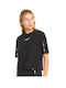 Puma Power Tape Femeie Sport Crop Tricou Negru