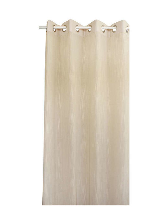 Decocraft Perdea Cu Capse Rain Bej 140x280cm