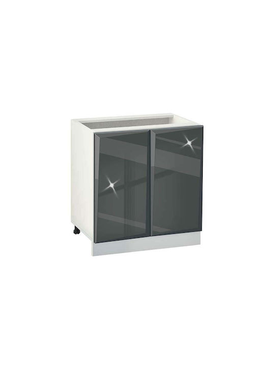 802 Floor Cabinet Γκρι L80xW60xH82cm