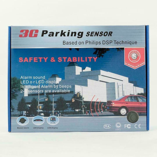 3GSound Car Parking System CSB with Buzzer and 4 Sensors 22mm in Black Color