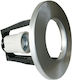Elvhx Round Metallic Frame for Spot E27 Silver 12.5x12.5cm. 1pcs