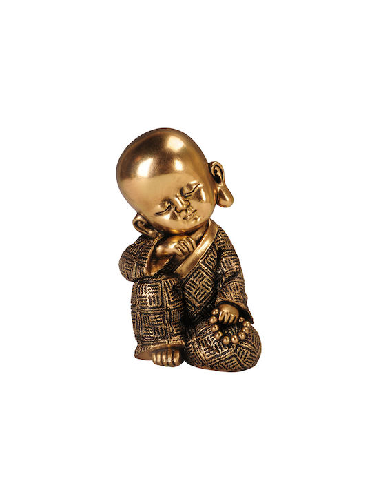 InTheBox Dekorativer Buddha aus Polyresin Little Monk in Gold / Black 8.3x8.3x13.8cm 1Stück