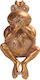 InTheBox Dekorativer Frosch aus Polyresin Grenouille in Gold 11.2x10x22.6cm 1Stück