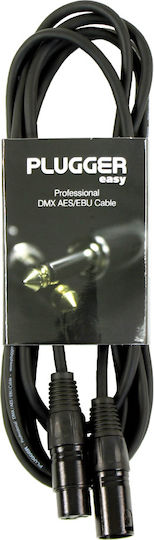 Plugger Kabel XLR-Stecker - XLR-Buchse Schwarz 3m PLUCABDXF3XM33M00EAS
