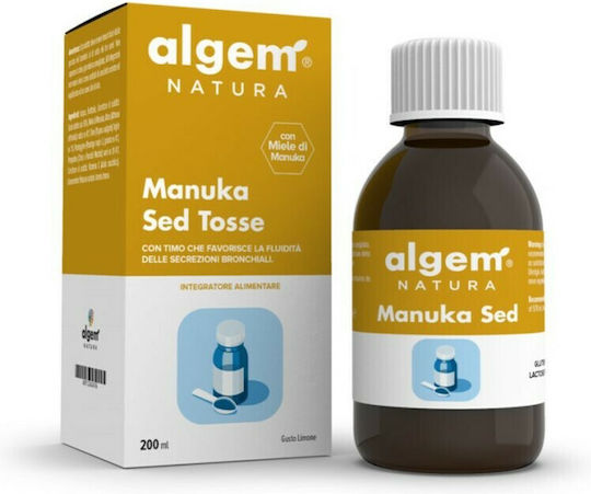 Algem Natura Manuka Sed Tosse Syrup Syrup for Dry & Productive Cough for Dry and Productive Cough Gluten-Free Honey 200ml
