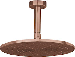 La Torre Inox Round Ceiling Showerhead Rose Gold Ø25cm Elle