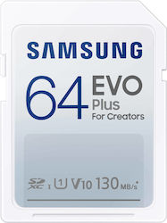 Samsung Evo Plus for Creators SDXC 64GB Clasa 10 U1 V10 UHS-I