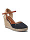 Brava Damenplattformen im Espadrilles-Stil Marineblau