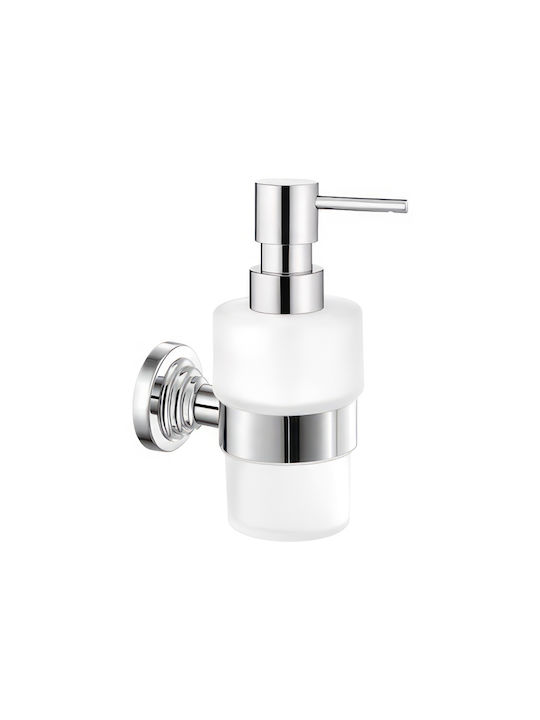 Sanco Vintage Επιτοίχιο Dispenser Γυάλινο Ασημί