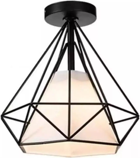 Stimeno Deckenleuchte 28cm Schwarz mit Fassung E27