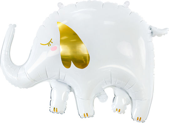 Μπαλόνι Baby Shower Ελεφαντάκι Foil Jumbo Λευκό 61εκ.