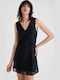 Hamburgo Sommer Mini Abendkleid Schwarz