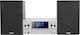 Kenwood Das folgende Liquid-Template ist ein Template für Produktnamen in der Kategorie "Sound Systems". Übersetzen Sie nur die Textknoten des Liquid-Templates in die deutsche Sprache, wobei die ursprüngliche Syntax und HTML-Tags beibehalten werden und nichts geändert wird, was zwischen '{' und '}' liegt: Ηχοσύστημα 2 M-9000S 100W mit CD / Digitale Medien Player, WiFi und Bluetooth Silber