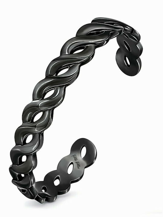 Folli Follie Women's Steel Handcuff Bracelet 17cm