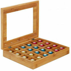 Relaxdays Wooden Capsule Holder for 24 Nespresso Pods 25x30x5.5cm 10024206