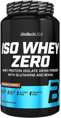 Biotech USA Iso Whey Zero With Glutamine & BCAAs Πρωτεΐνη Ορού Γάλακτος Χωρίς Γλουτένη & Λακτόζη με Γεύση Σοκολάτα 908gr