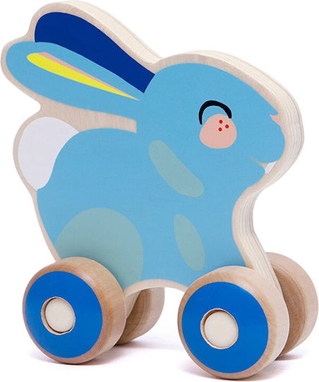 Petit Monkey Push Along Κουνελάκι από Ξύλο για 12+ Μηνών