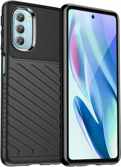 Hurtel Thunder Задна корица Силикон Черен (Motorola Moto G51 5G)