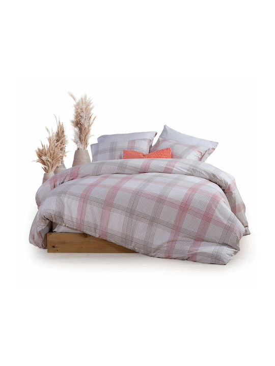 Nef-Nef Homeware Sheet Sets Queen 240x270cm. Bradford Coral 4pcs