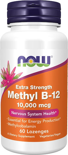 Now Foods Methyl B-12 Vitamin für die Gesundheit des Nervensystems 10000mcg 60 Lutschtabletten